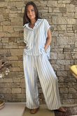Mallow Stripe Wide Leg Pant Baby Blue /40=